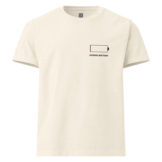 GLITCH T-Shirt — CAN’T SLEEP. MUST SCROLL (Vintage White) oversized by WEAR404