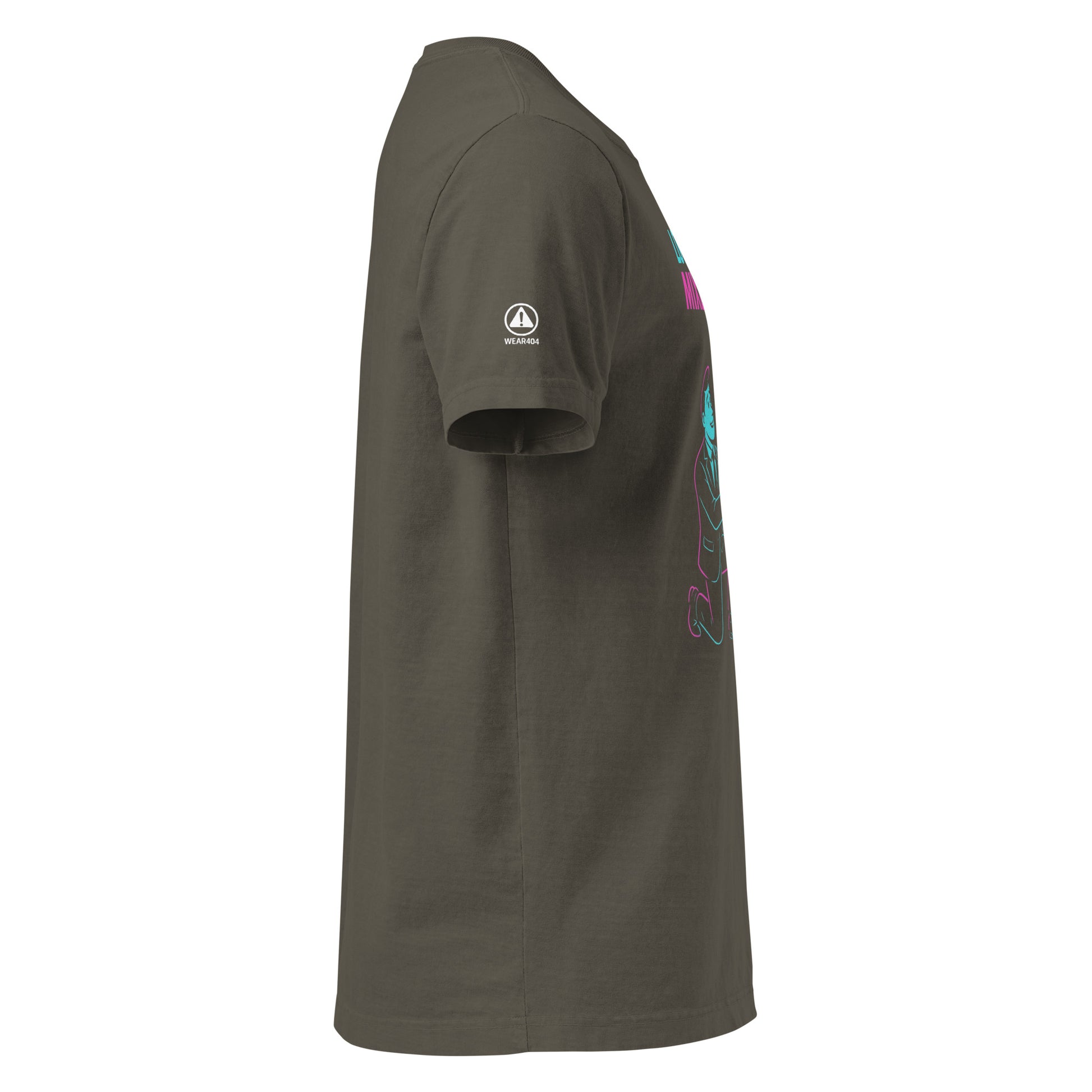 GLITCH T-Shirt — CAN’T SLEEP. MUST SCROLL (Washed Charcoal) oversized by WEAR404