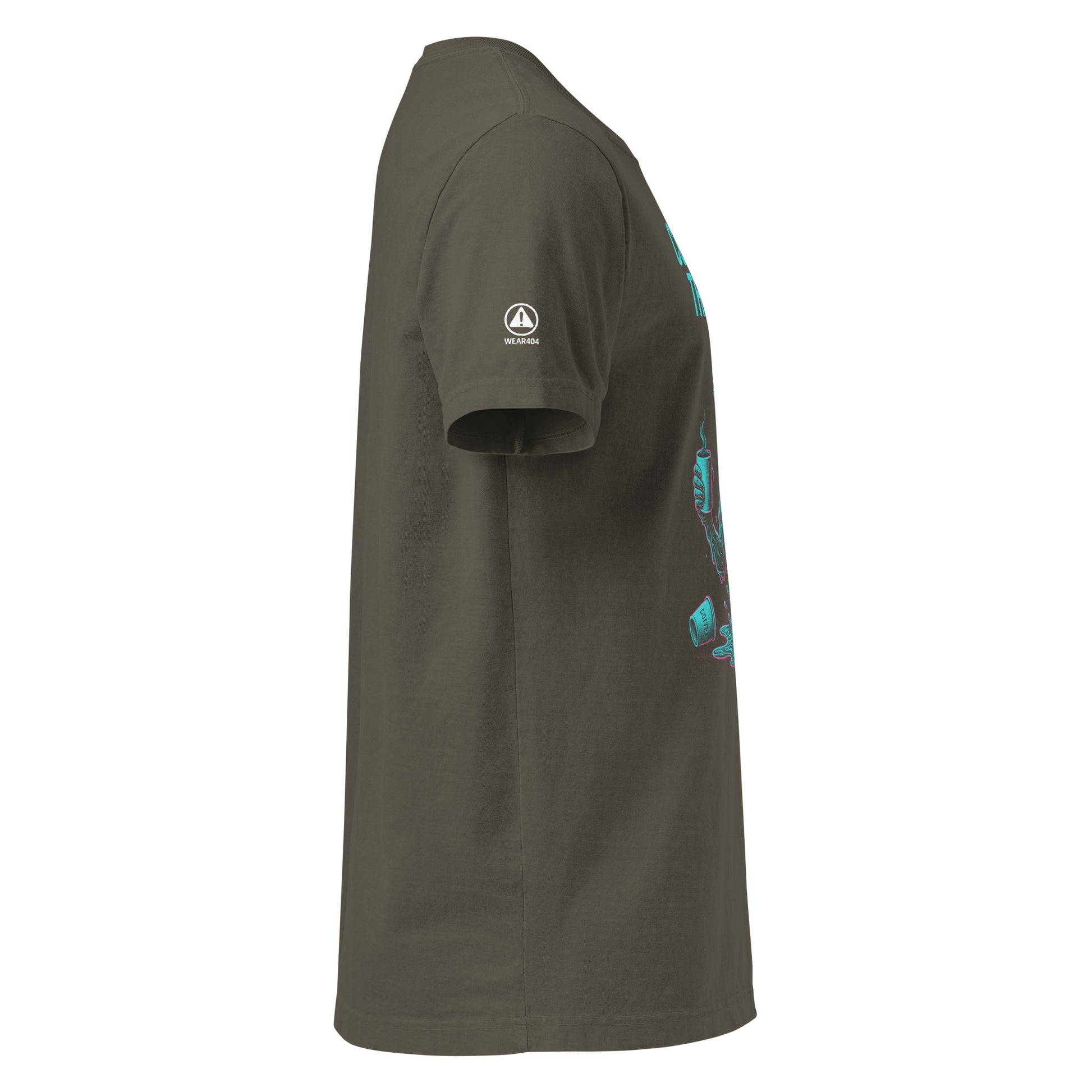 GLITCH T-Shirt — CAN’T SLEEP. MUST SCROLL (Washed Charcoal) oversized by WEAR404