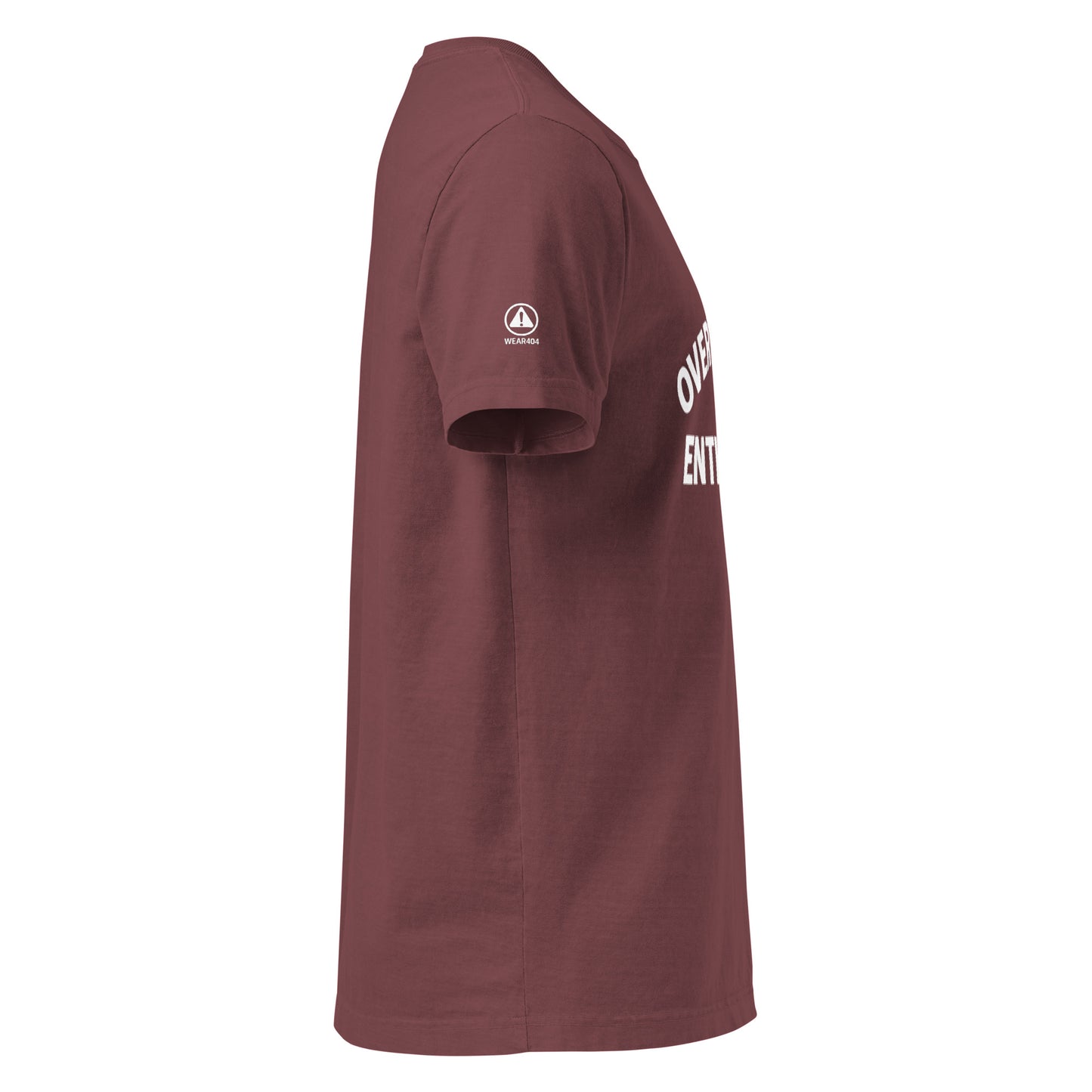 GLITCH T-Shirt — CAN’T SLEEP. MUST SCROLL (Washed Maroon) oversized by WEAR404