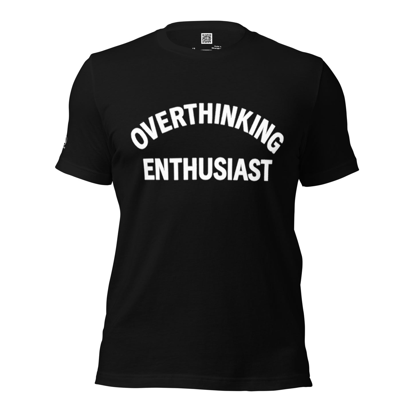 GLITCH T-Shirt — Overthinking Enthusiast (Black) by WEAR404