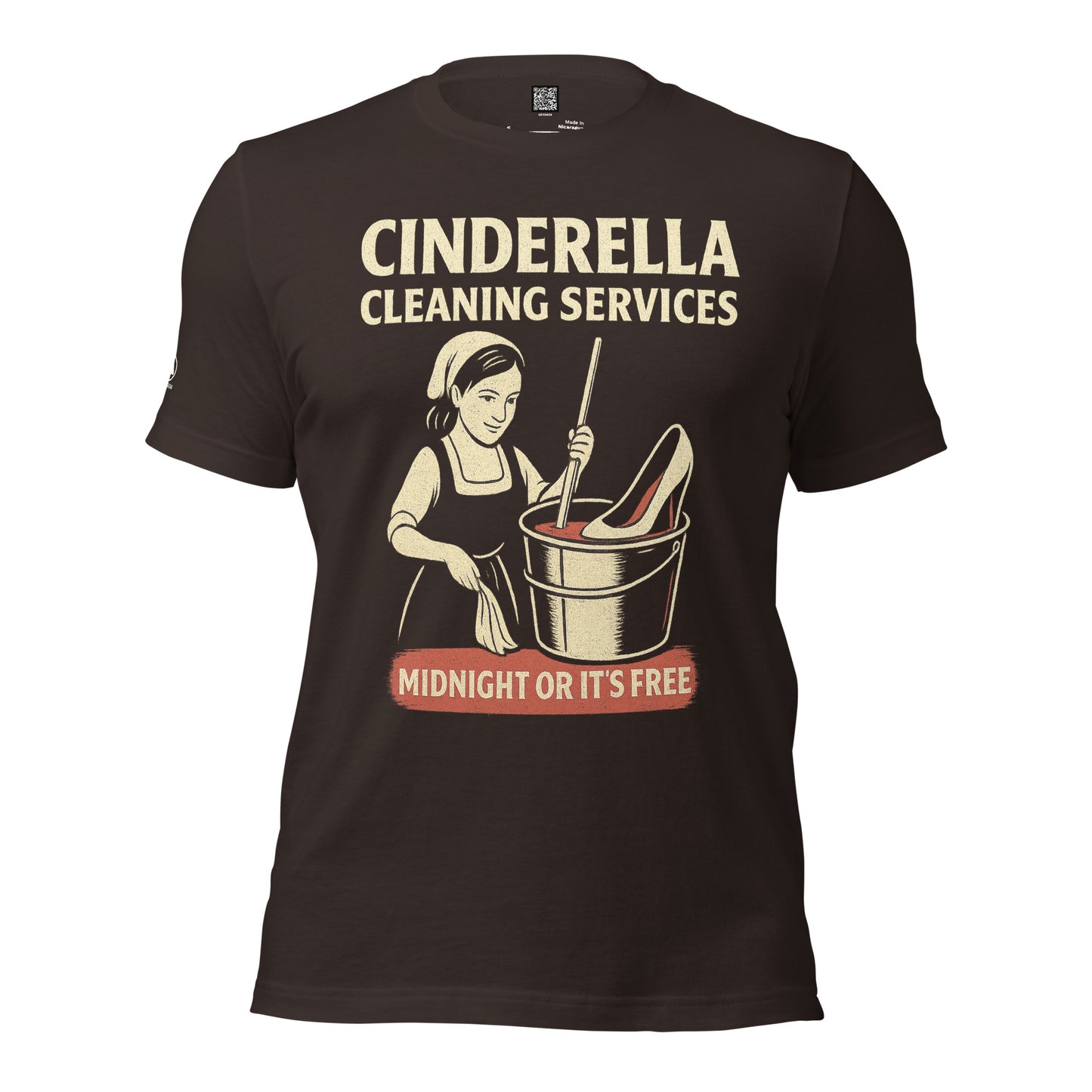 GRIMM T-Shirt — Cinderella Cleaning Services (Brown) by WEAR404