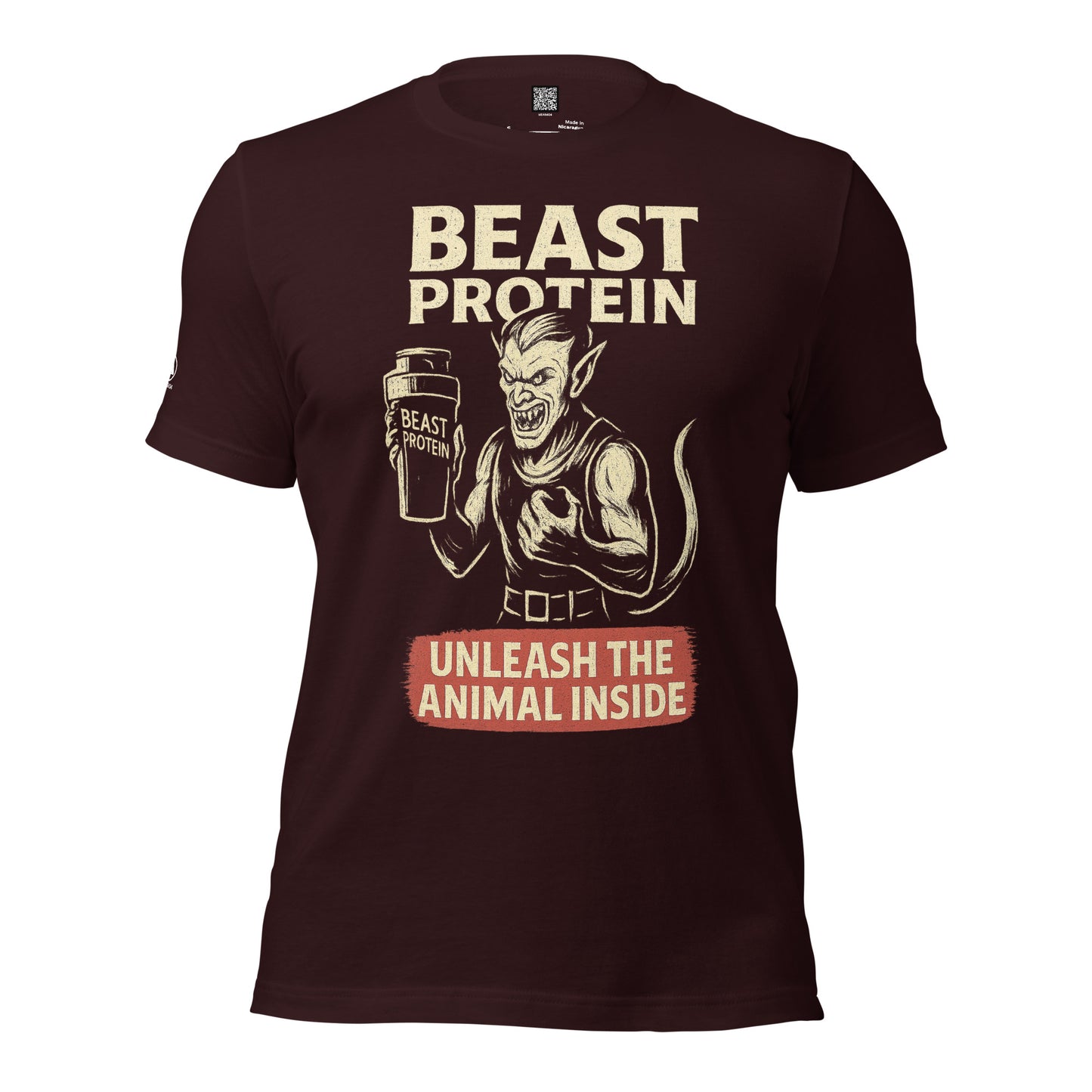GRIMM T-Shirt — Beast Protein (Oxblood Black) by WEAR404