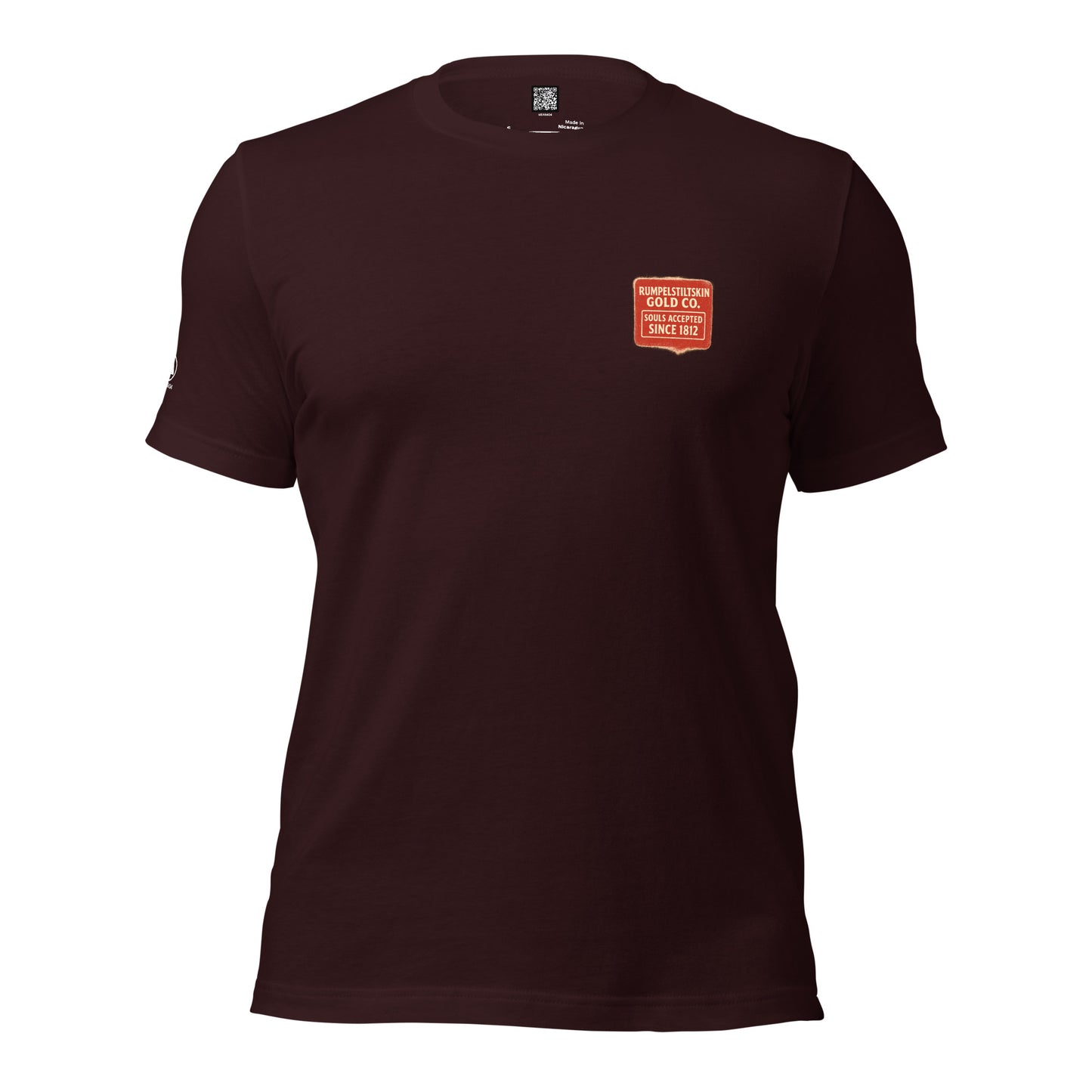 GRIMM T-Shirt — RUMPELSTILTSKIN GOLD CO (Oxblood Black) by WEAR404