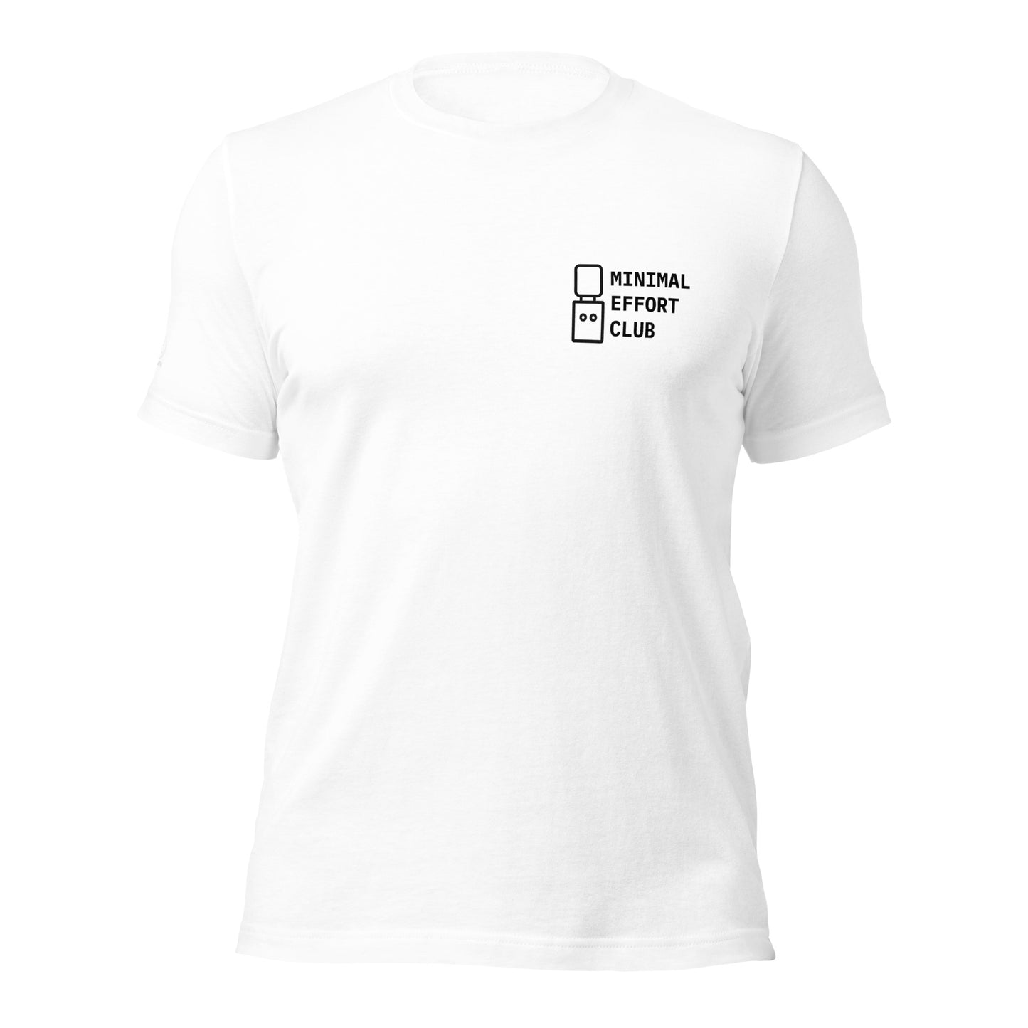GLITCH T-Shirt — 1% Human Battery (White) by WEAR404