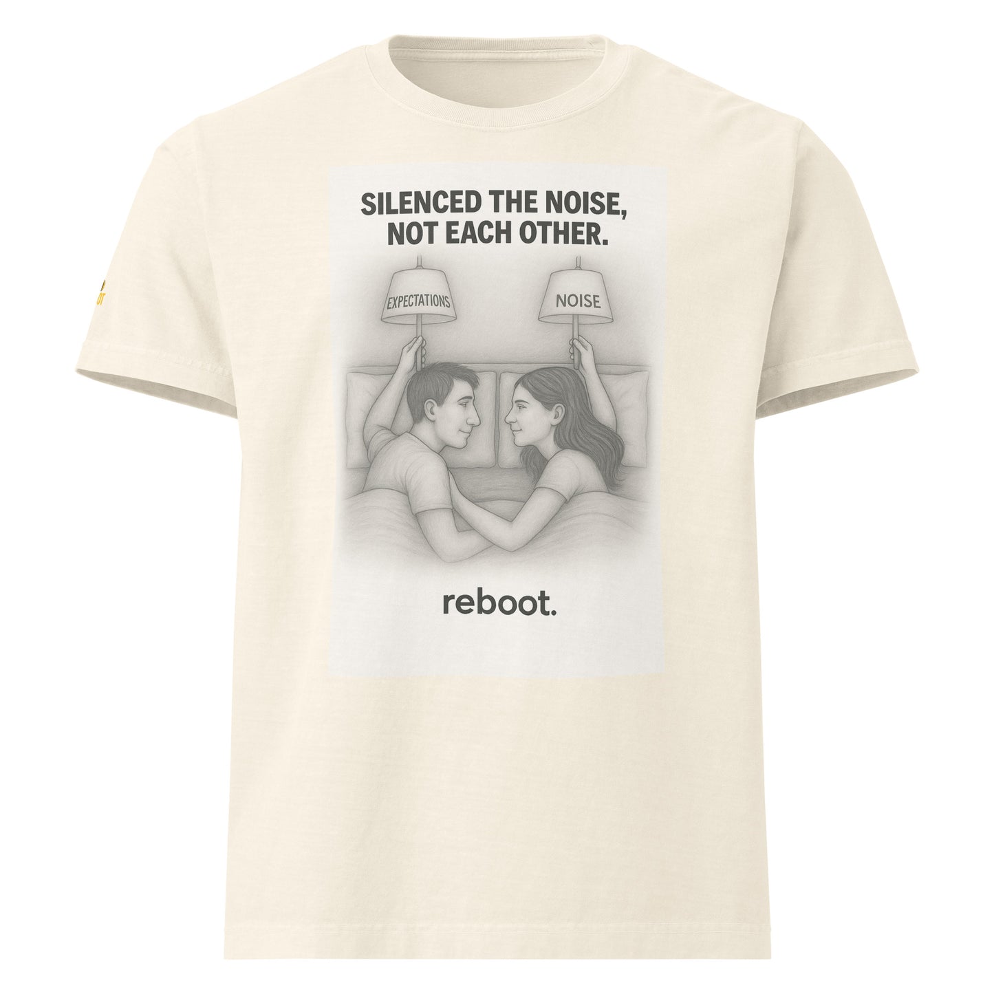 REBOOT T-Shirt — Silenced The Noise, Not Each Other (Vintage White) by WEAR404