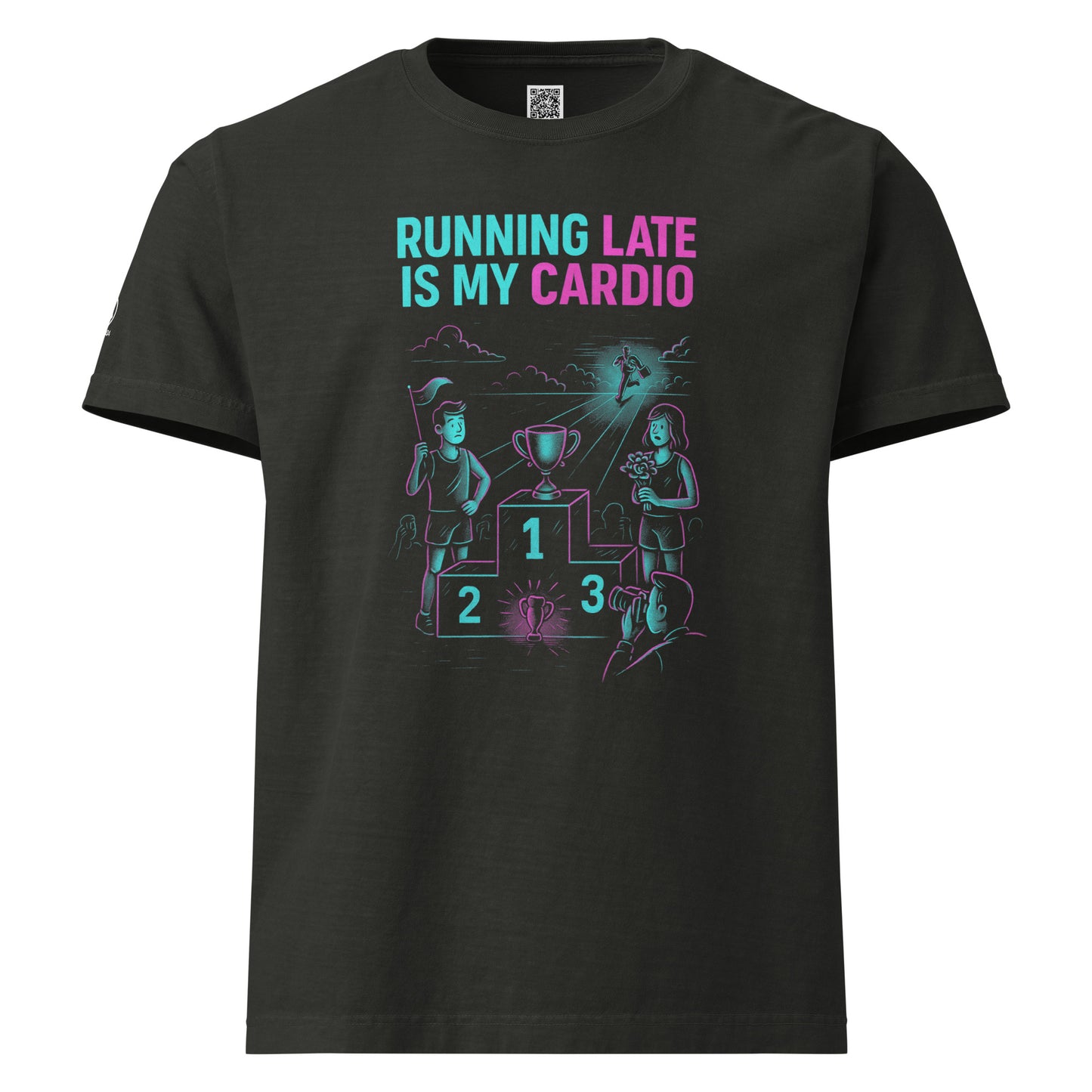 GLITCH T-Shirt — CAN’T SLEEP. MUST SCROLL (Washed Black) oversized by WEAR404