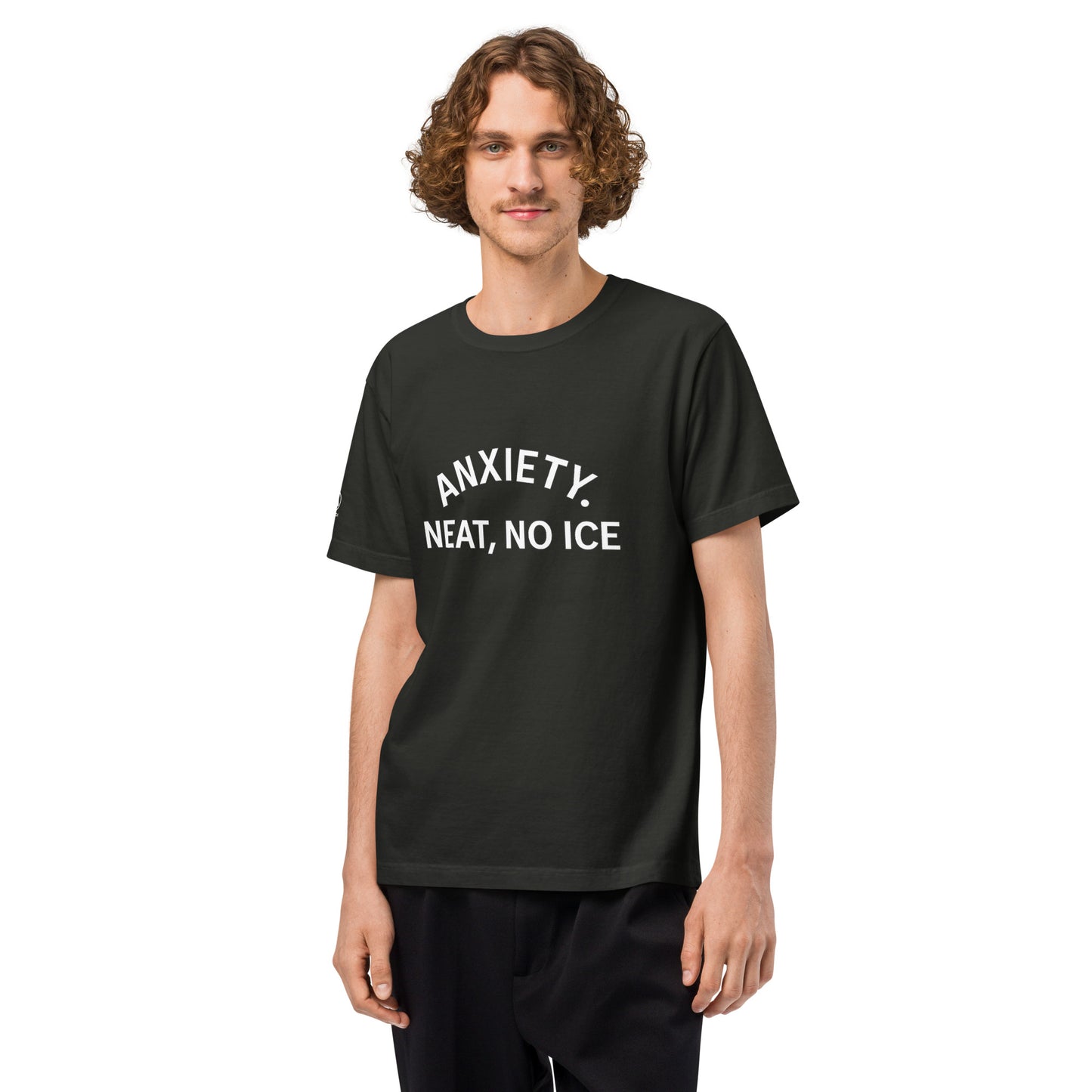 GLITCH T-Shirt — CAN’T SLEEP. MUST SCROLL (Washed Black) oversized by WEAR404