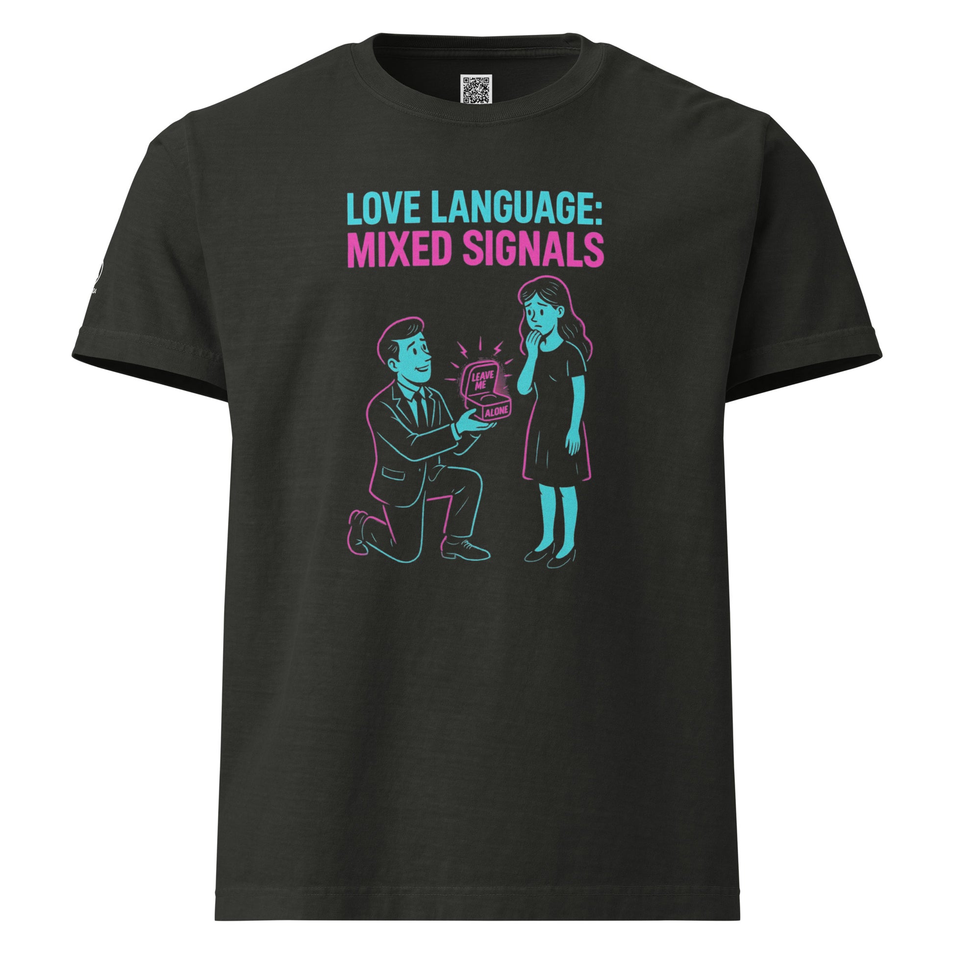 GLITCH T-Shirt — CAN’T SLEEP. MUST SCROLL (Washed Black) oversized by WEAR404