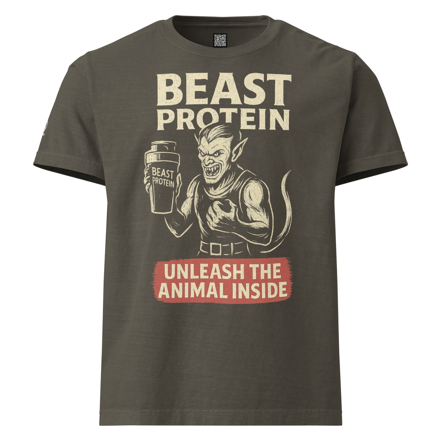GRIMM T-Shirt — Beast Protein (Washed Charcoal) by WEAR404