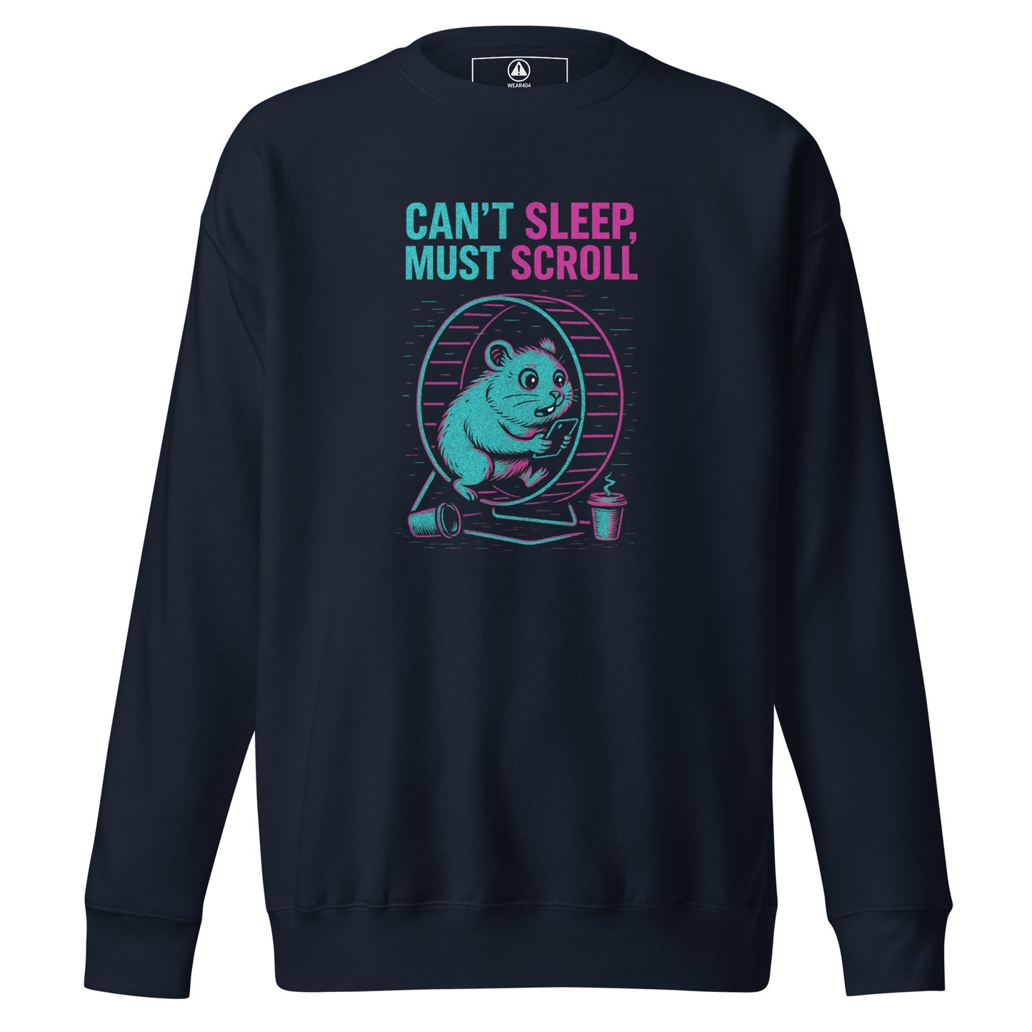 GLITCH — CAN’T SLEEP. MUST SCROLL (sweatshirt)
