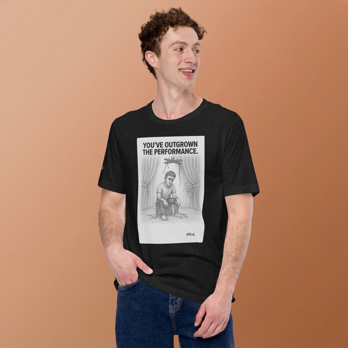 REBOOT T-Shirt — You’ve Outgrown the Performance (Black) by WEAR404