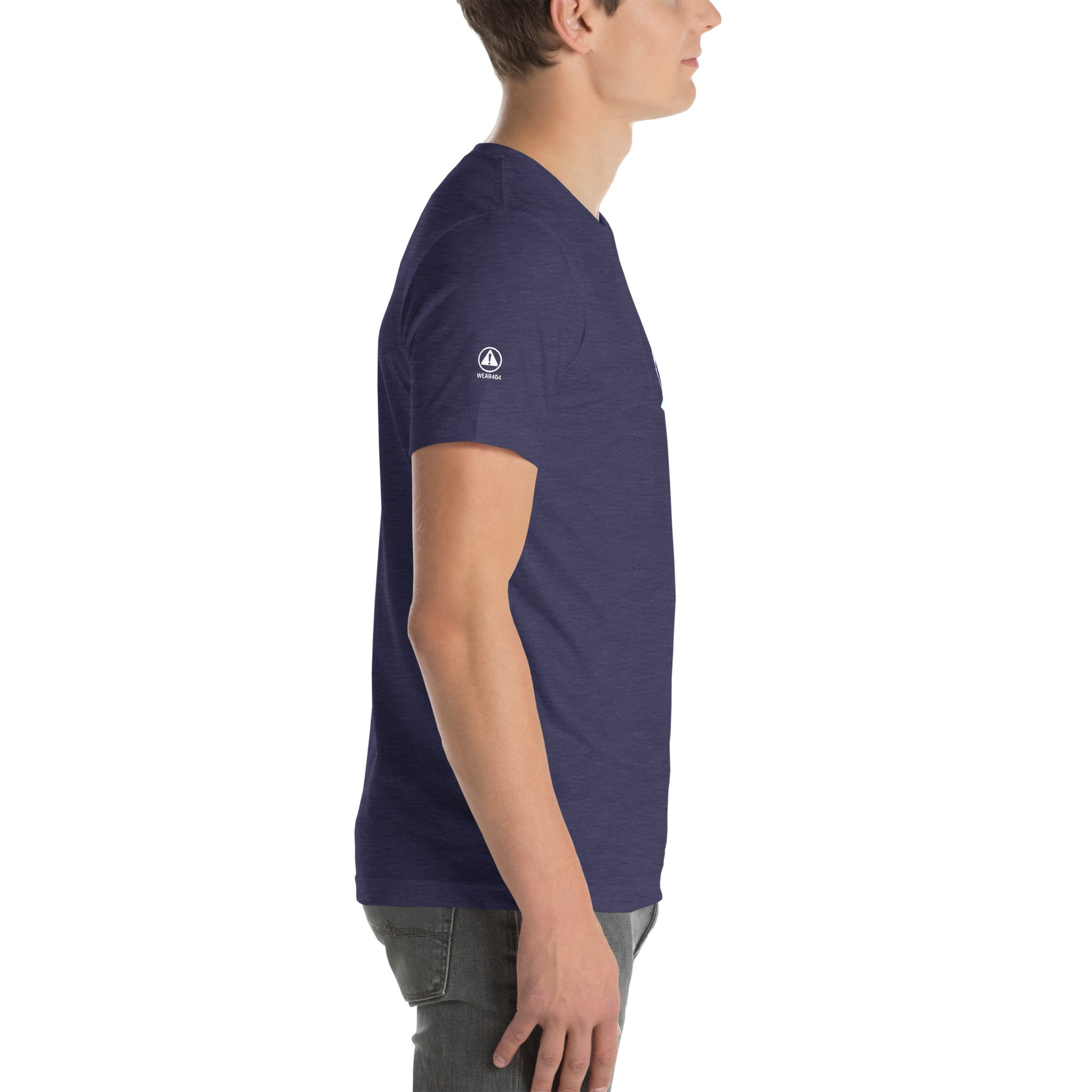 GLITCH T-Shirt — FACELESS CAPSULE (Navy) by WEAR404
