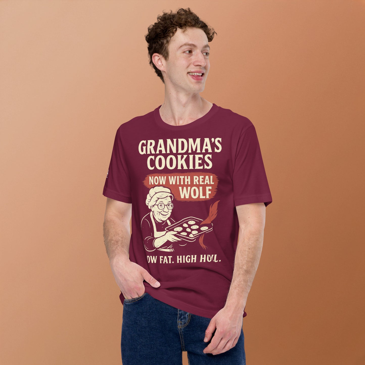 GRIMM T-Shirt — Grandma's Cookies (Maroon) by WEAR404