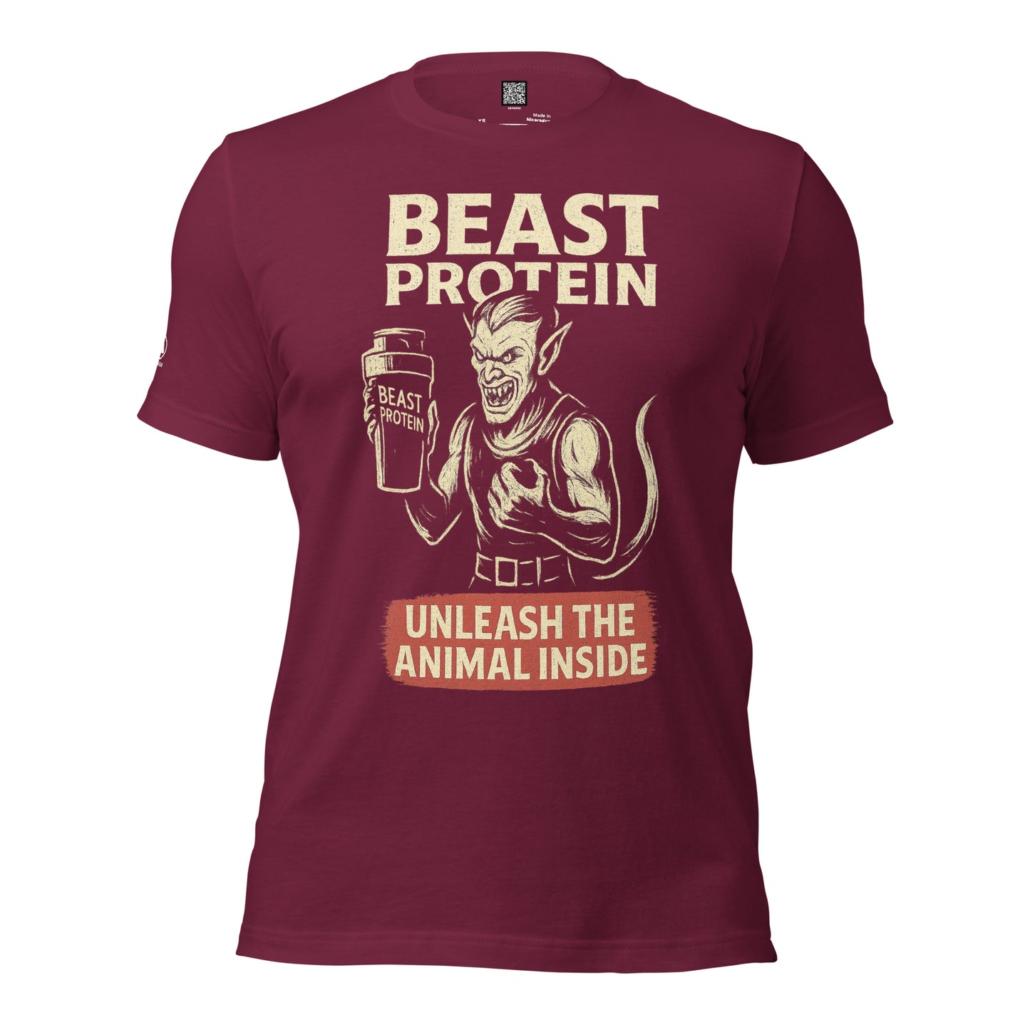 GRIMM T-Shirt — Beast Protein (Maroon) by WEAR404