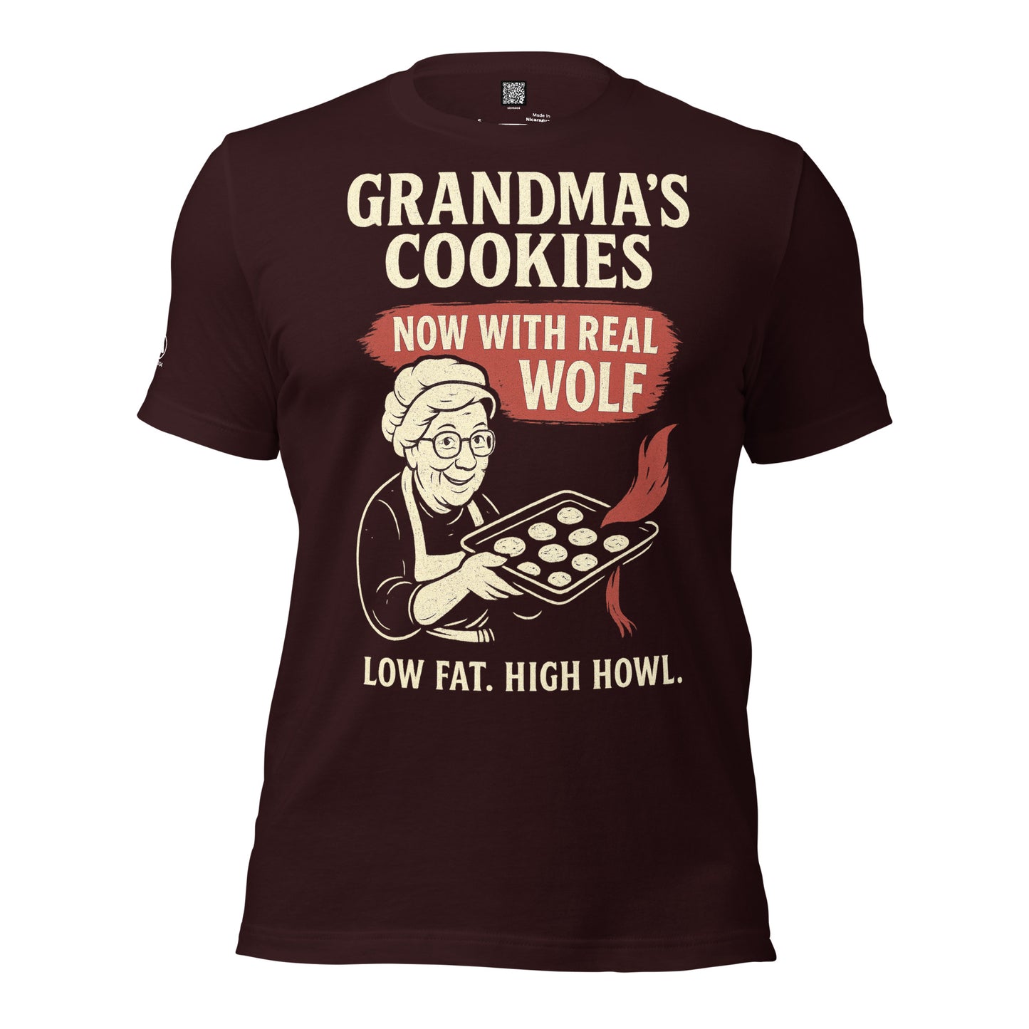 GRIMM T-Shirt — Grandma's Cookies (Oxblood Black) by WEAR404