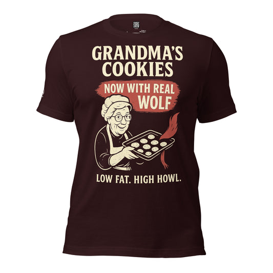 GRIMM T-Shirt — Grandma's Cookies (Oxblood Black) by WEAR404