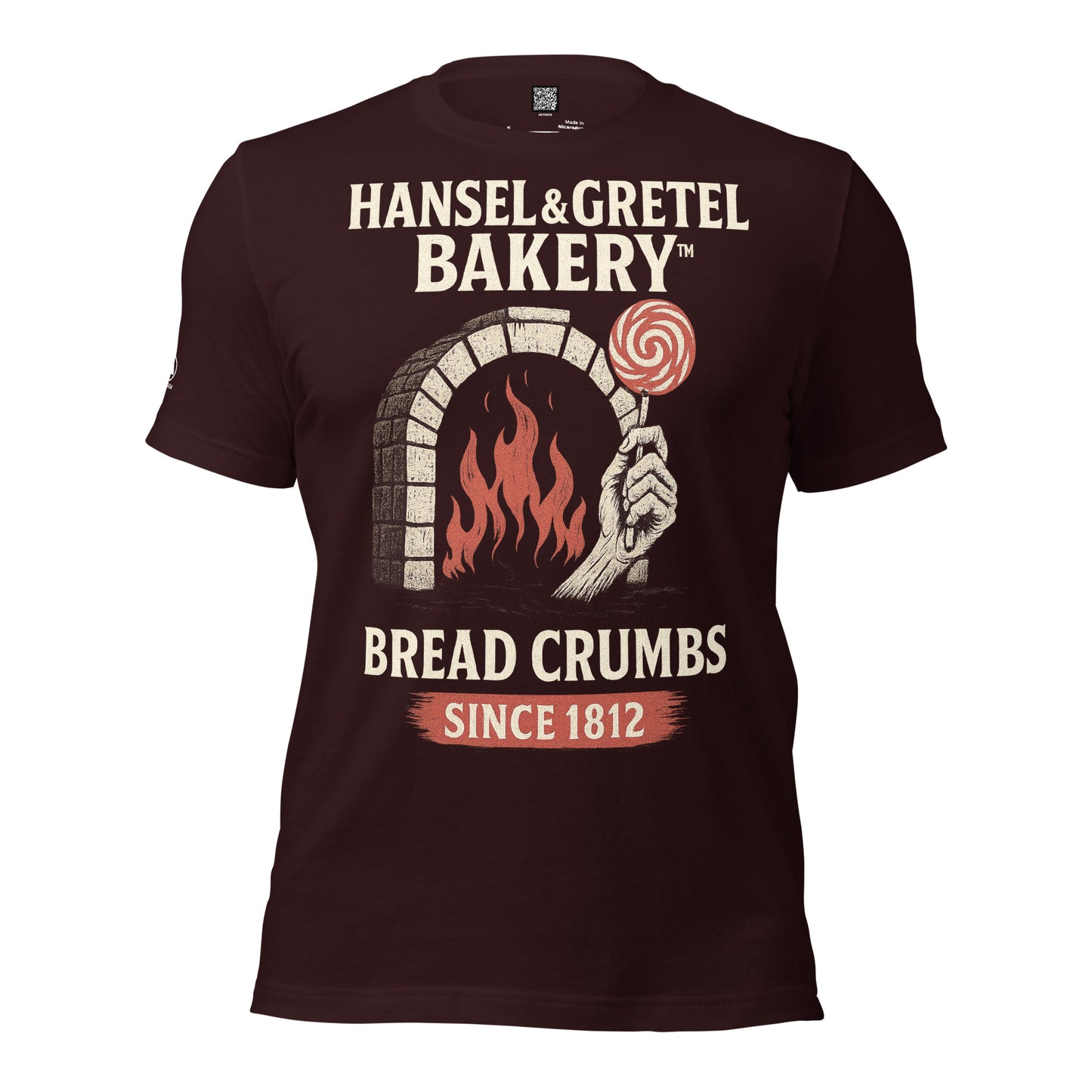 GRIMM T-Shirt — Hansel Gretel Bakery (Oxblood Black) by WEAR404