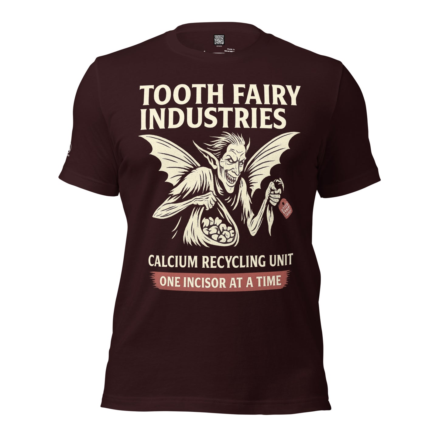 GRIMM T-Shirt — Tooth Fairy Industries (Oxblood Black) by WEAR404